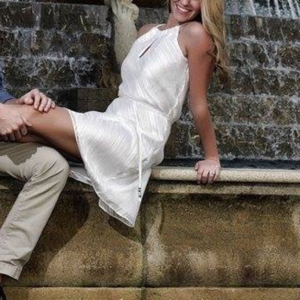 Beautiful white engagement dress
